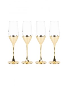Набор бокалов для шампанского СЕЛЕСТ ЭЛЕКТРИЧЕСКОЕ ЗОЛОТО 4шт 160мл P9301 Luminarc