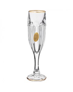 Бокалы для шампанского 150 мл 6 шт Сафари Отводка золото 246955 Union glass