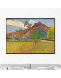 Репродукция картины на холсте Tahitian Landscape 1891г Размер картины 75х105см Картины в квартиру