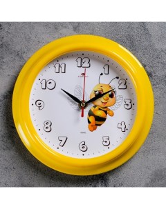 Часы настенные серия Детские Пчелка 21х21 см Рубин