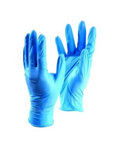 Перчатки голубые из натурального латекса сверхпрочные р L 6 шт Данатекс