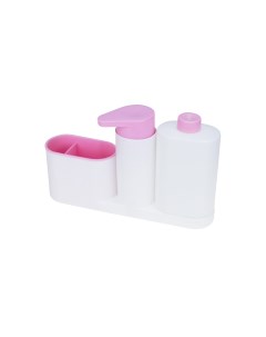 Органайзер для ванной с дозатором розовый 27 5х6 5х17 5 см BH TMB3 02 Bloominghome accents.