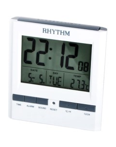 Цифровой будильник с термометром и отображением дней недели LCT078NR03 Rhythm