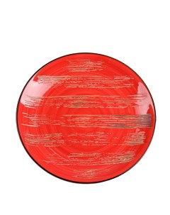 Тарелка обеденная d 28 см цвет красный Scratch