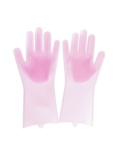 Многофункциональные силиконовые перчатки цвет розовый 20 6 16 Magic brush