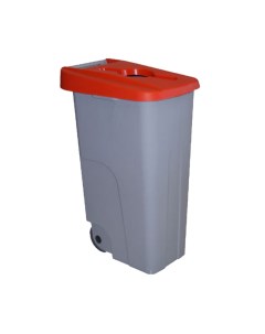 Контейнер для мусора 85 л Reciclo Open на колесах с красной крышкой с отверстием Denox