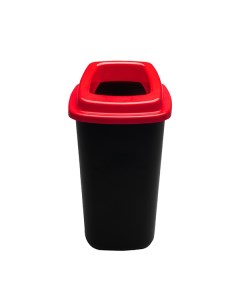 Ведро для мусора 45 л Sort bin чёрный бак с красной крышкой Plafor