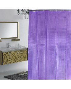 Штора для ванной с 3D эффектом 180 х 180 см цвет фиолетовый Mirus group