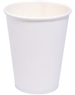 Стакан бумажный для горячих напитков белый 350 мл D90мм 50 шт Экопак