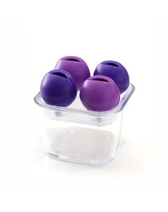 Шкатулка для мелочей BH BX 02 4 мячика держателя цвет фиолетовый 8х8х8 см Bloominghome accents.