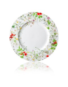 Тарелка закусочная с бортом Дикие цветы 23 см фарфор костяной Rosenthal
