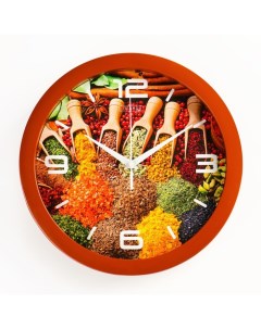 Часы настенные серия Кухня Восточные пряности плавный ход d 28 см Соломон