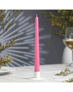 Свеча античная 2 3х 24 5 см 5 ч 55 г тёмно розовая Омский свечной