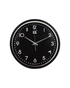 Часы настенные IR 610 Черное и белое O25см пластик Irit