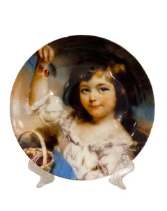 Тарелка Маленькая девочка показывающая вишни Джон Рассел 1780 Suvenir