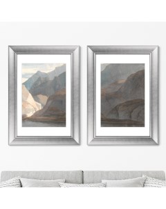 Набор из 2 х репродукций картин в раме On the Lake of Como 1781г 50 5х70 5см Картины в квартиру