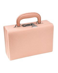 Шкатулка кожзам для украшений Кожа змеи нежно розовая чемодан 9 5х16 5х24 Sima-land