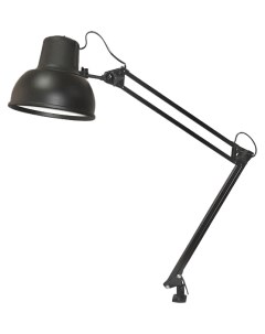 Настольный светильник Бета на струбцине 60Вт Е27 220В чёрный Трансвит