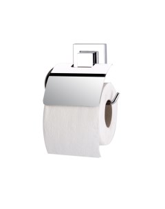 Держатель туалетной бумаги с крышкой EF238 самоклеящийся хром Tekno-tel