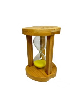 Песочные часы Яблочко из дерева на 3 минуты с желтым песком Nobrand