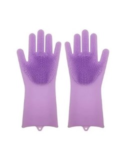Многофункциональные силиконовые перчатки цвет фиолетовый 20 6 16 Magic brush
