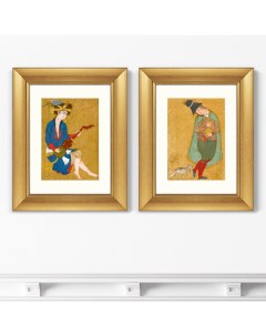 Набор из 2 х репродукций картин в раме Пилигрим из Мешхеда Персия 1598г 40 5х50 5см Картины в квартиру