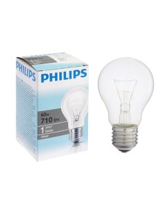 Лампа накаливания Stan A55 CL 1CT 6х10F E27 60 Вт 230 В Philips