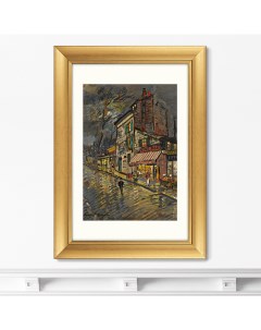 Репродукция картины в раме PARIS BY NIGHT 1923г Размер картины 50 5х70 5см Картины в квартиру