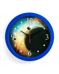 Часы настенные серия Интерьер Галактика плавный ход d 28 см Соломон