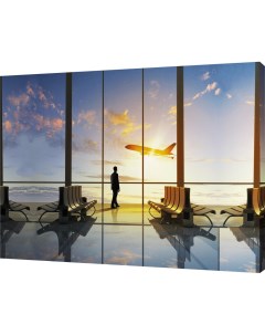 Картина на холсте на стену Аэропорт 50х70 см Сити бланк