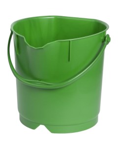 Ведро 9л зеленое армир пластик противоударный круглое 80102 5 Fbk