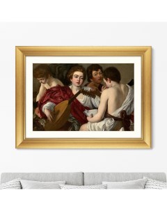 Репродукция картины в раме The Musicians 1597г Размер картины 60 5х80 5см Картины в квартиру