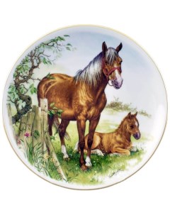 Тарелка декоративная 24 см настенная Лошади 4 158882 Leander