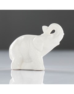Статуэтка фарфоровая Индийский слон Белый 10х4х8 см Весёлый фарфор