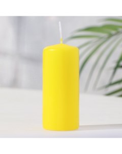 Свеча цилиндр 4х9 см 11 ч 90 г желтая Омский свечной