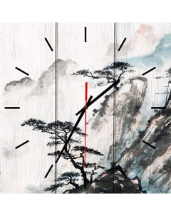 Настенные часы Китайский пейзаж 60 х 60 см Дом корлеоне