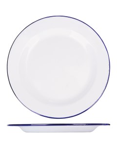 Тарелка мелкая эмалиров 20 см синий металл 451 20 Prohotel