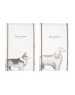 Комплект полотенец столовых Dog breeds 2 лен хлопок 40х70 см 2 шт Bellehome