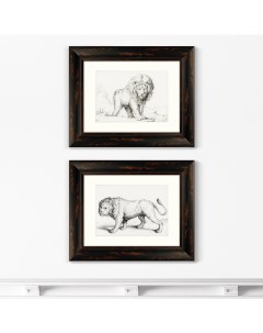Набор из 2 х репродукций картин в раме Lions 1831г Размер каждой картины 40 5х50 5см Картины в квартиру