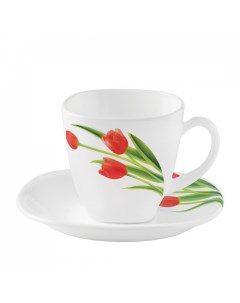 Чашка с блюдцем Quadra Blossoms 190мл 6шт La opala