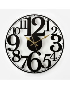 Часы настенные серия Интерьер Контраст плавный ход d 39 см Соломон
