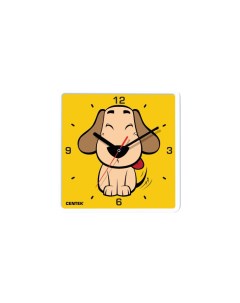 Часы настенные CT 7103 Dog жёлтый Дельта