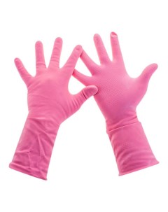 Перчатки Practi Comfort латексные размер M розовые 1 пара Paclan