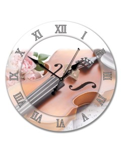 Часы настенные часы из стекла 01 027 Скрипка Династия