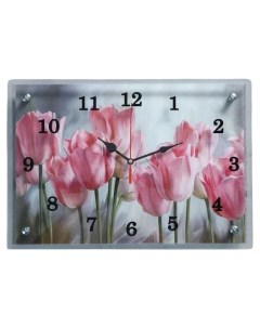 Часы настенные серия Цветы Тюльпаны 25х35 см Сюжет