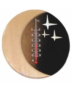 Термометр комнатный деревянный Д 15 Звездная ночь диаметр 150 мм Стеклоприбор