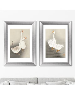 Набор из 2 х репродукций картин в раме Two geese 1900г Размер каждой 50 5х70 5см Картины в квартиру
