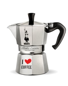 Гейзерная кофеварка Moka Express I Love Coffee на 3 чашки Bialetti