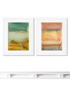 Набор из 2 х репродукций картин в раме Landscape colors No2 Размер каждой 42х52см Картины в квартиру