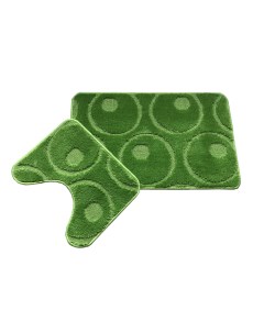 Комплект ковриков для ванной Фремонт Стронг Бэк 60х100 60х50 круги зелёный Cleopatra